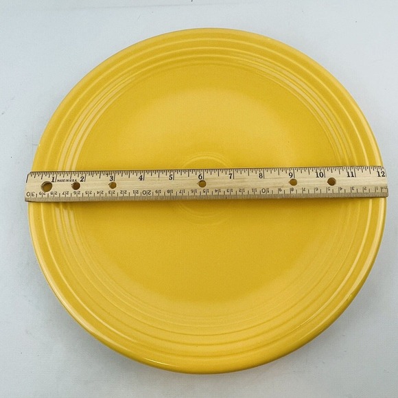 Vintage Fiesta Yellow‎ Chop Plate 12" Round Serving Platter Fiestaware HLC USA - Picture 4 of 4